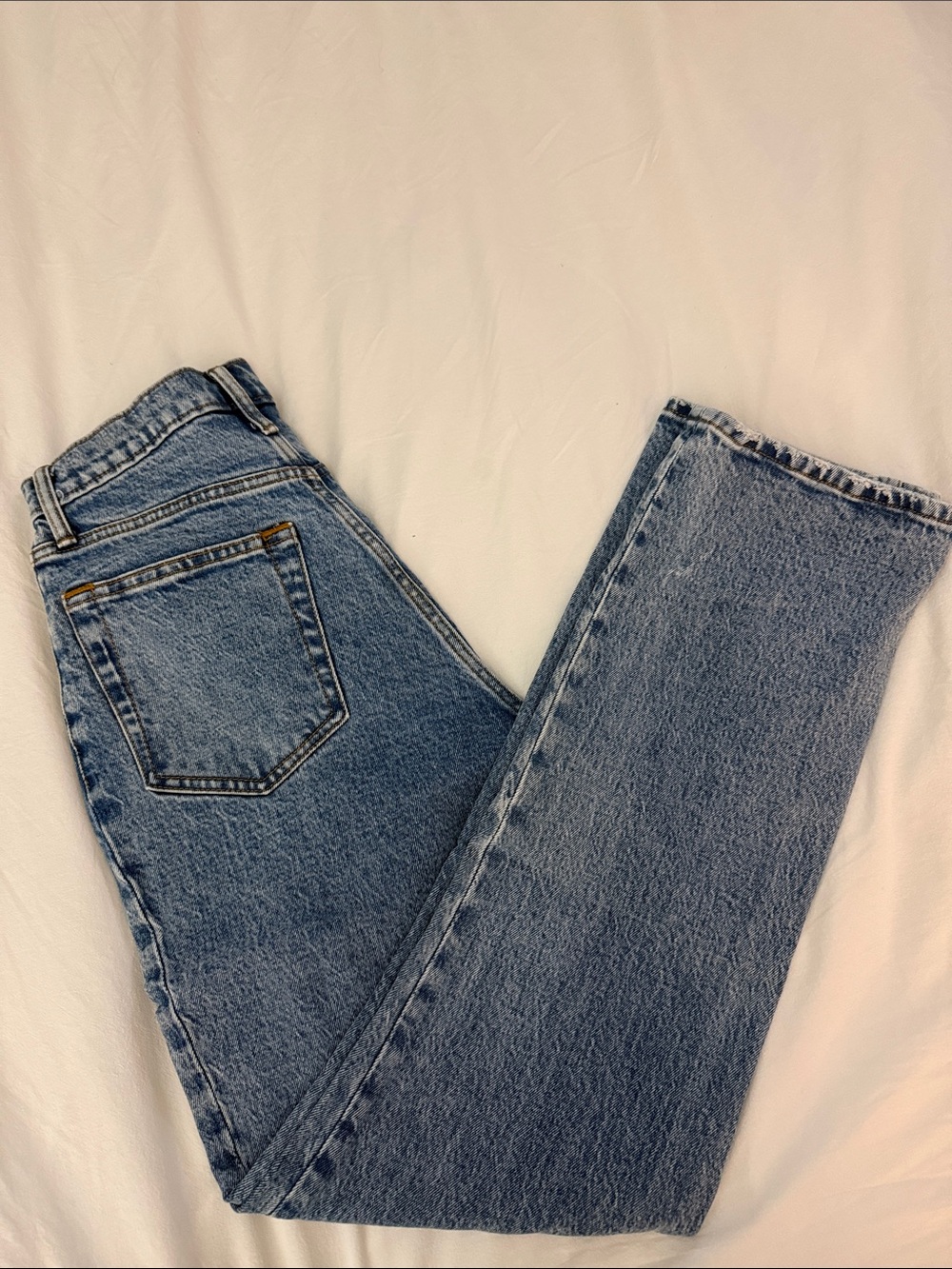 Abercrombie & Fitch Straight Leg Jeans - Light Blue Wash